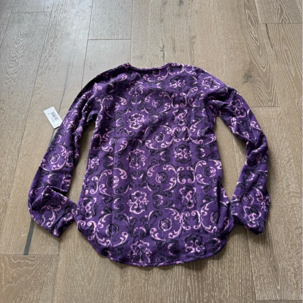 Climate Right by CuddleDuds Purple fleece top - Picture 4 of 5